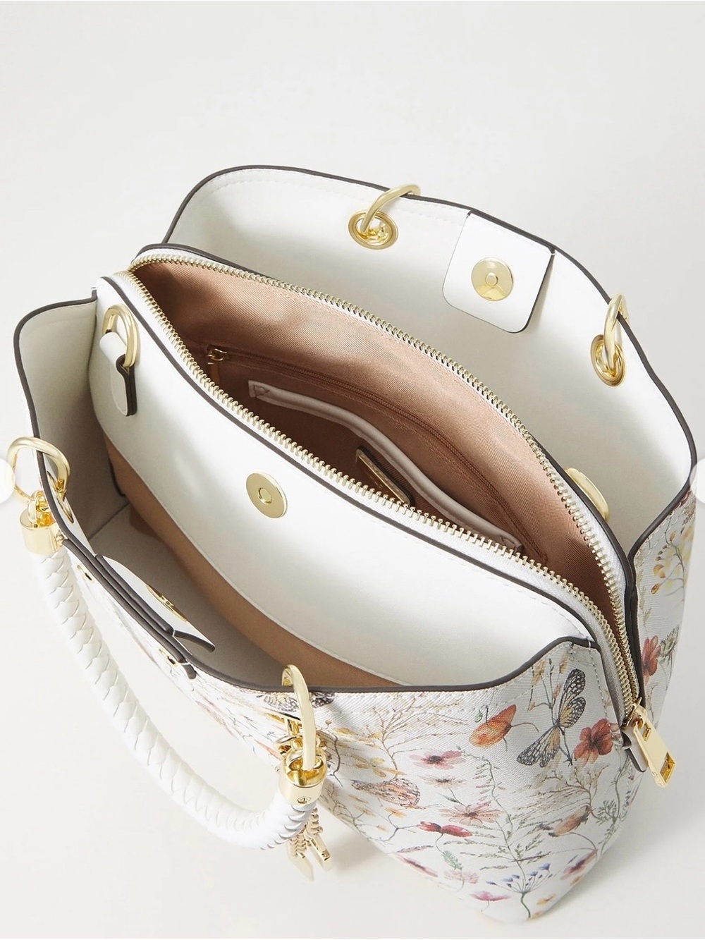 ALDO Floral Lothycann Satchel with Braided Handles - Picture 9 of 12
